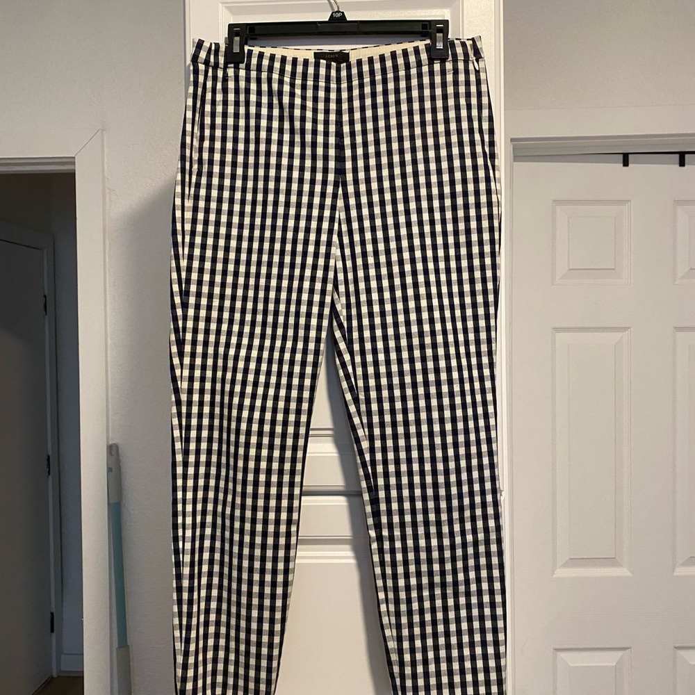J. Crew Women’s Black and White Checkered Pants